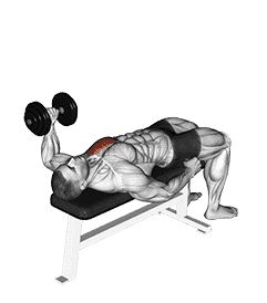Dumbbell Lying One Arm Press  demonstration