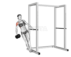 Dumbbell Single-arm Leaning Lateral Raise demonstration