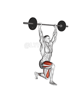 Barbell Overhead Lunge demonstration
