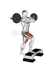 Barbell Front Step Up demonstration