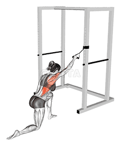 Band Kneeling One Arm Pulldown  demonstration