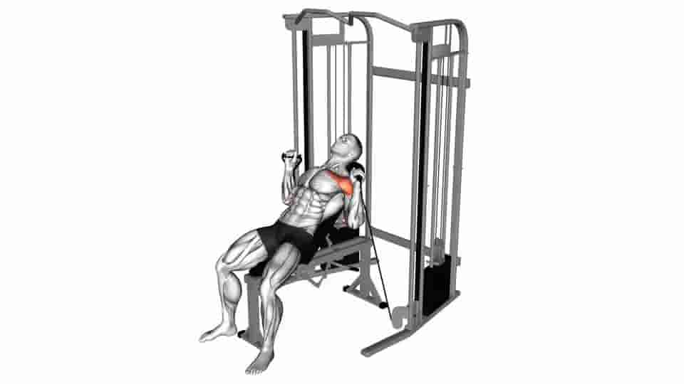 Thumbnail for the video of exercise: Cable Incline Bench Press