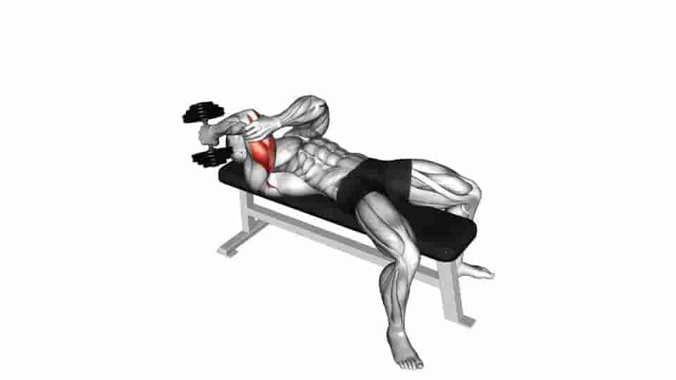 Thumbnail for the video of exercise: Dumbbell Lying One Arm Supinated Triceps Extension