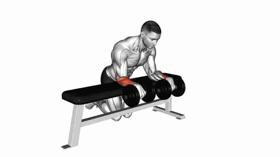 Thumbnail for the video of exercise: Over Bench Wrist Curl