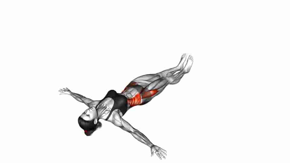 Thumbnail for the video of exercise: Lying Crossover Stretch