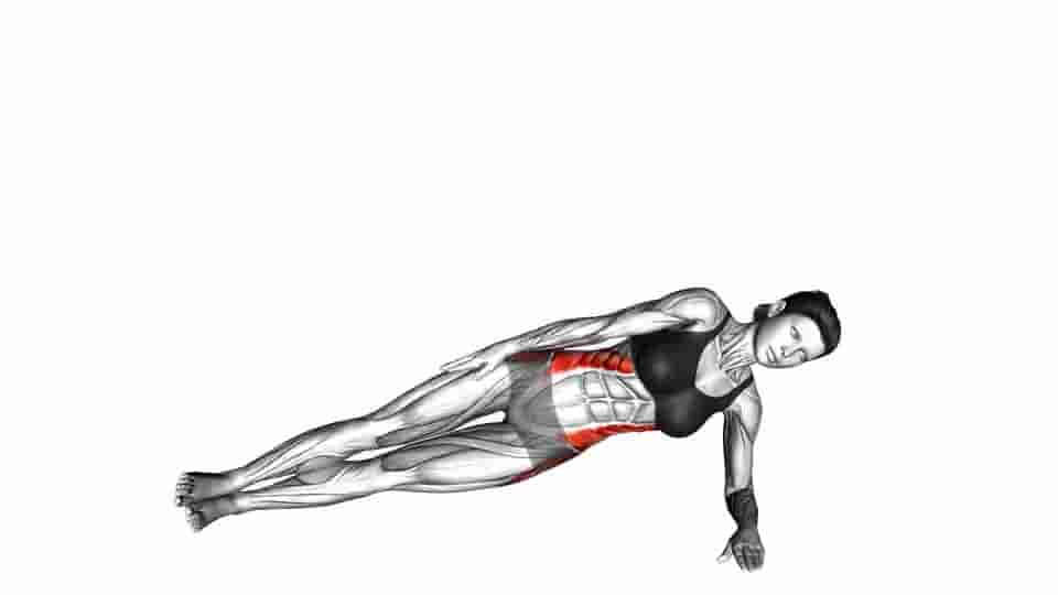 Thumbnail for the video of exercise: Side Bridge Hip Abduction 