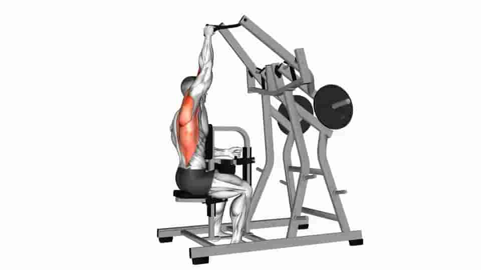 Thumbnail for the video of exercise: Lever One Arm Lateral Wide Pulldown 