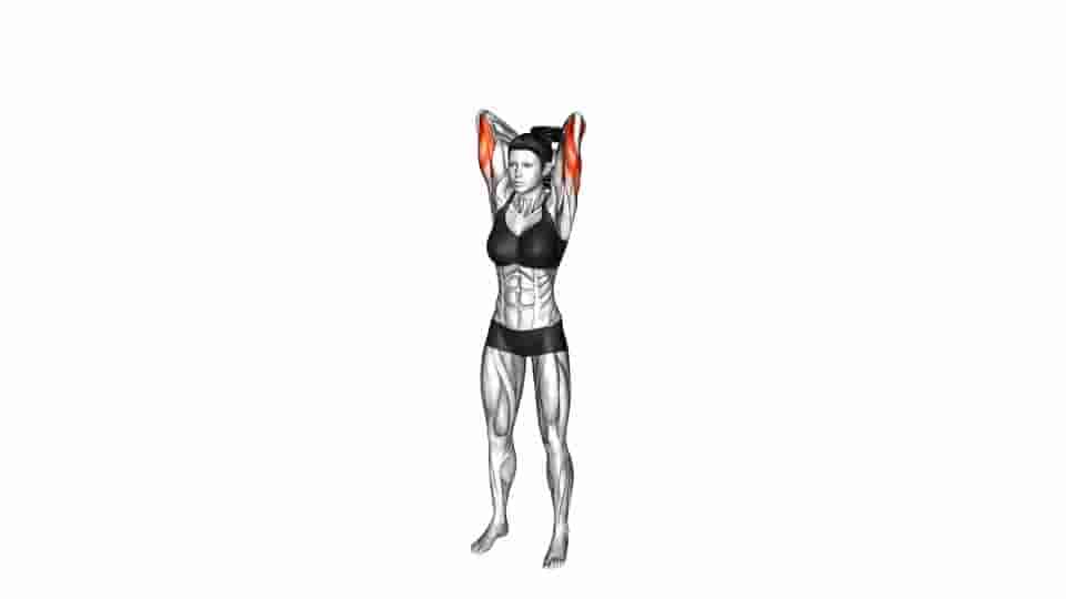 Thumbnail for the video of exercise: Dumbbell Standing Triceps Extension 