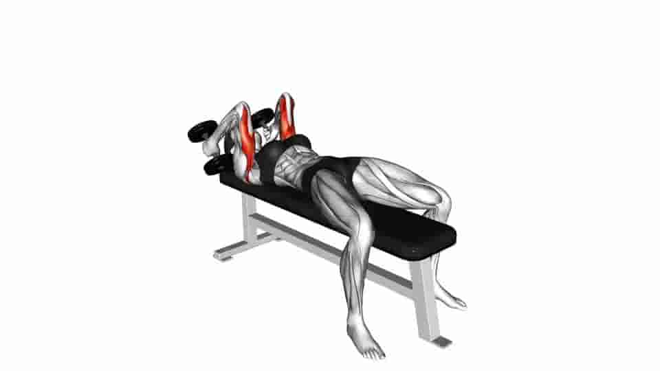 Thumbnail for the video of exercise: Dumbbell Lying Triceps Extension 