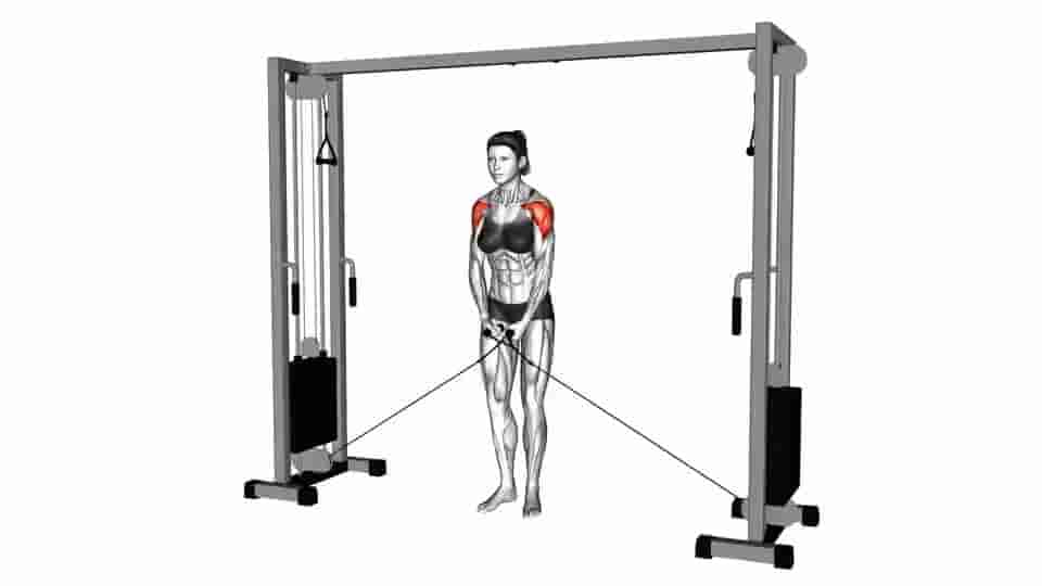 Thumbnail for the video of exercise: Cable Lateral Raise 