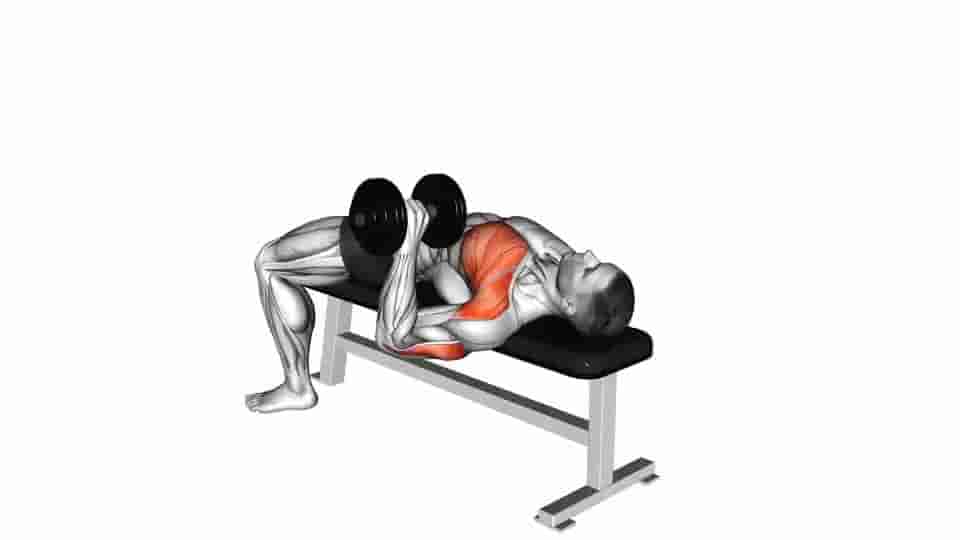 Thumbnail for the video of exercise: Dumbbell One Arm Wide-Grip Bench Press