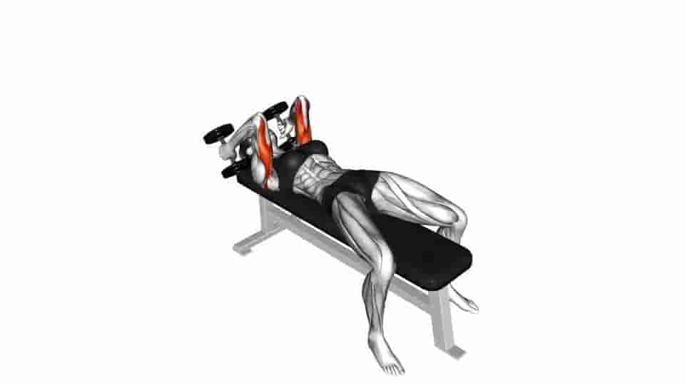 Thumbnail for the video of exercise: Dumbbell Lying Alternate Extension 