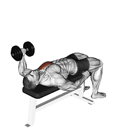 Thumbnail for the video of exercise: Dumbbell Lying One Arm Press 