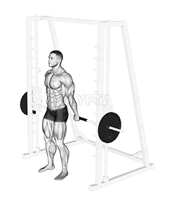 Thumbnail for the video of exercise: Smith Standing Back Wrist Curl