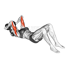 Thumbnail for the video of exercise: Dumbbell Lying Triceps Extension on Floor 